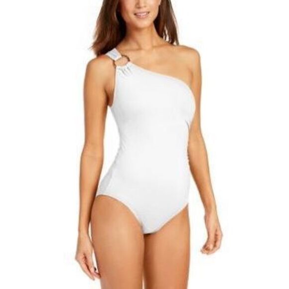 Michael Kors Other - New. Michael Kors white one shoulder swimsuit.  Size 14.